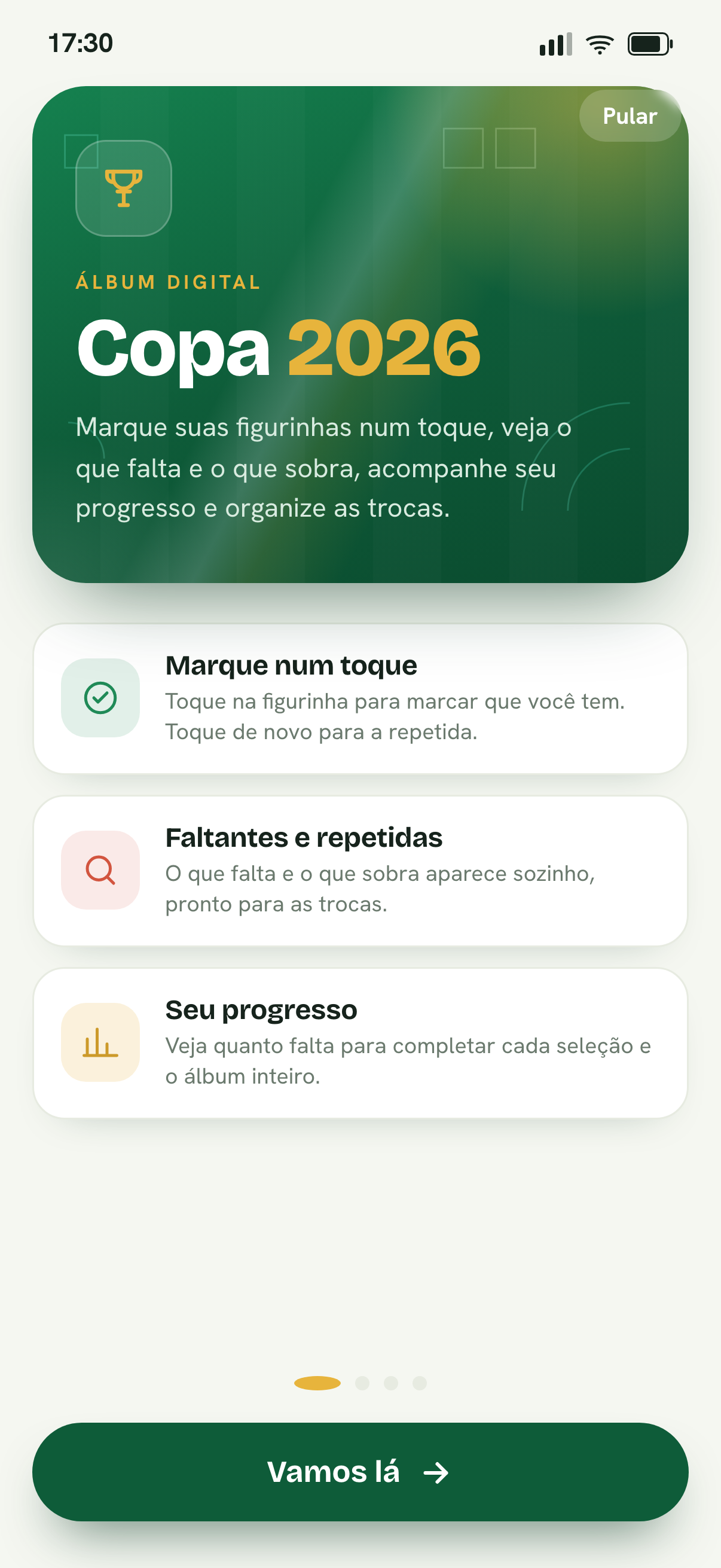 Onboarding do app
